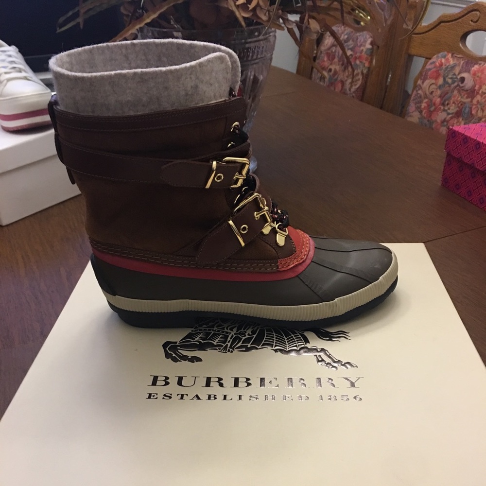 Burberry rain boots